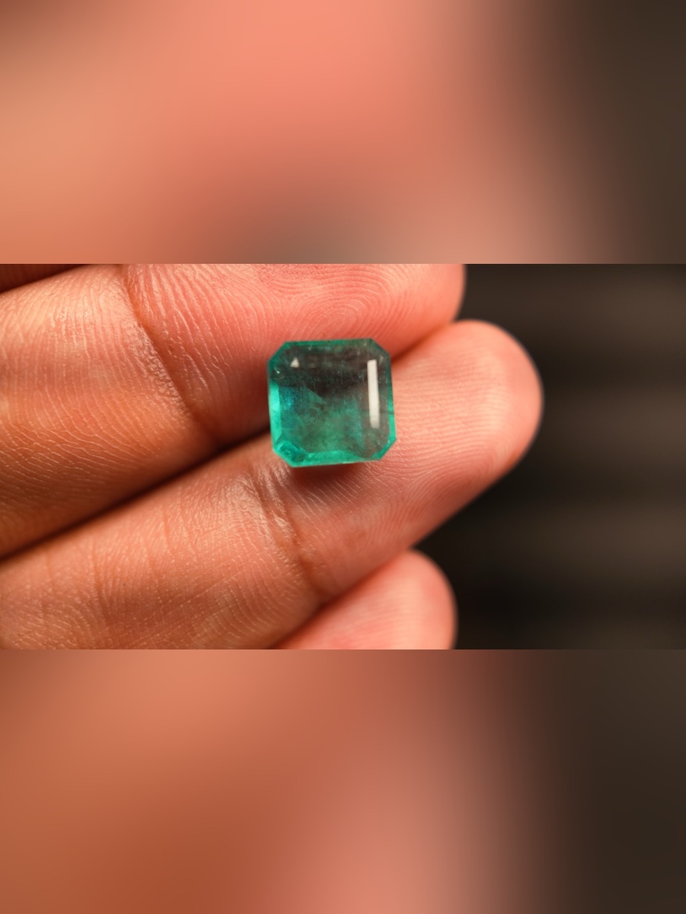 IGI Certified 4.62 Ct Natural Zambian Emerald Square Cut Loose